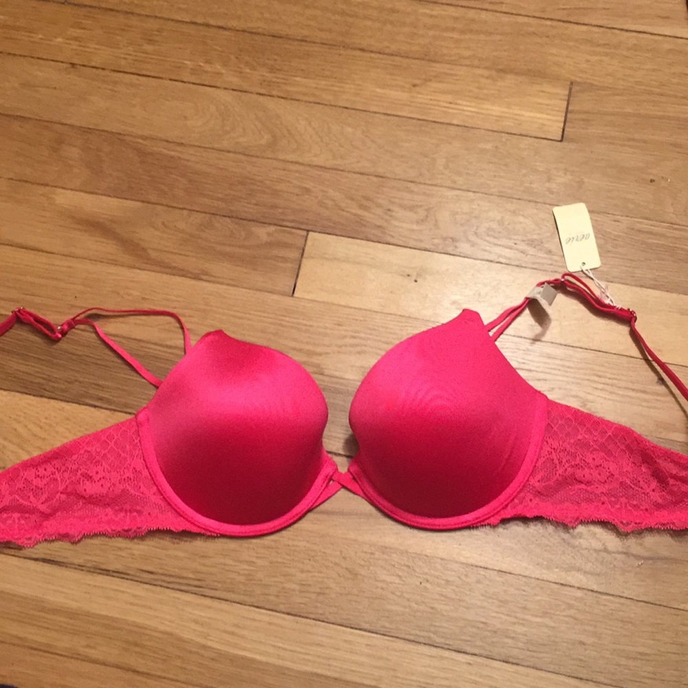 NWT Aerie Maddie pink push up bra 34C